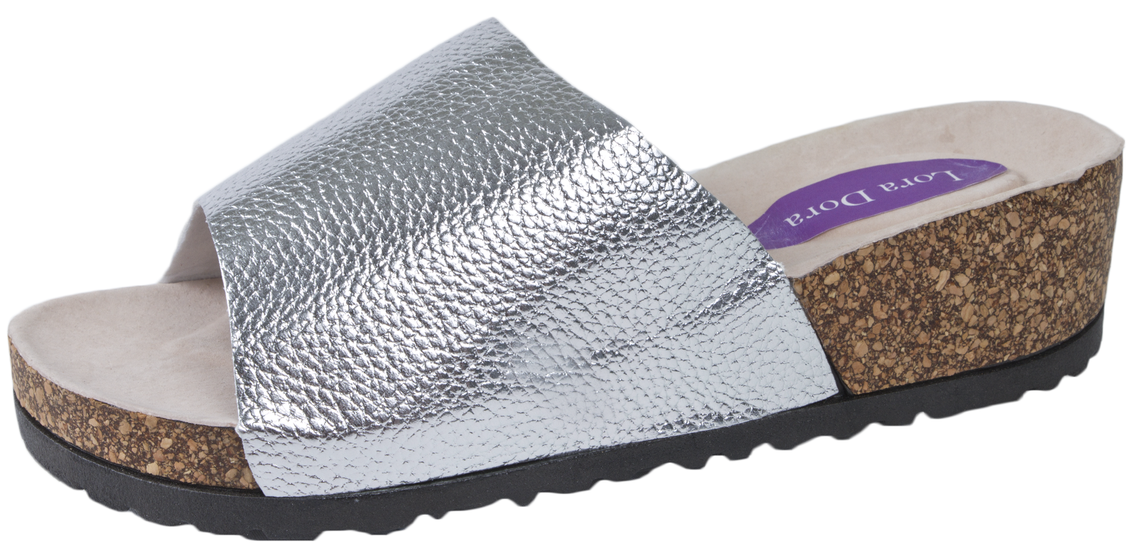 Womens Cork Wedge Mules Metallic Footbed Platform Sandals Slip On Shoes Size | eBay